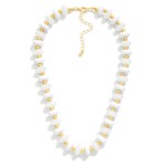 Wholesale candy Stone Beaded Necklace Gold Ball Stations L Extender L