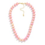 Wholesale candy Stone Beaded Necklace Gold Ball Stations L Extender L