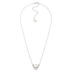 Wholesale chain Link Necklace Metal Puffy Heart Pendant L Extender L