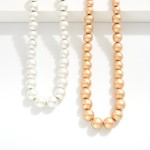 Wholesale matte Metal Graduated Bead Necklace L Extender L