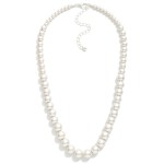 Wholesale matte Metal Graduated Bead Necklace L Extender L