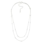 Wholesale layered Chain Link Necklace Metal Ball Stations L Extender L