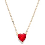 Wholesale paperclip Chain Link Necklace Rhinestone Heart Pendant L Extender L