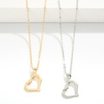 Wholesale chain Link Necklace Metal Heart Pendant L Extender L