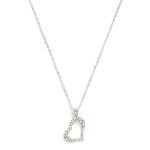 Wholesale chain Link Necklace Rhinestone Heart Pendant L