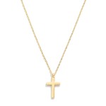 Wholesale metal Dainty Chain Link Necklace Cross Pendant L Extender L