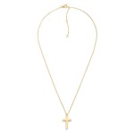 Wholesale metal Dainty Chain Link Necklace Cross Pendant L Extender L
