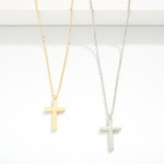 Wholesale metal Dainty Chain Link Necklace Cross Pendant L Extender L