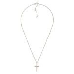 Wholesale metal Dainty Chain Link Necklace Cross Pendant L Extender L