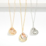Wholesale chain Link Necklace Layered Metal Heart Pendants L Extender L