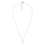 Wholesale dainty Chain Link Necklace Rhinestone Cross Pendant L Extender L