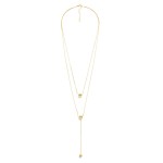 Wholesale layered S Link Necklace Metal Ball Details Stainless Steel Water Resis