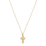 Wholesale chain Link Necklace Pave Rhinestone Cross Pendant Stainless Steel L Ex