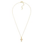 Wholesale chain Link Necklace Pave Rhinestone Cross Pendant Stainless Steel L Ex