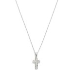 Wholesale chain Link Necklace Pave Rhinestone Cross Pendant Stainless Steel L Ex