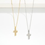 Wholesale chain Link Necklace Pave Rhinestone Cross Pendant Stainless Steel L Ex