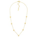 Wholesale chain Link Necklace Puffy Heart Stations Stainless Steel Water Resista