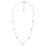 Wholesale chain Link Necklace Puffy Heart Stations Stainless Steel Water Resista