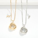 Wholesale square Chain Link Necklace Knotted Metal Pendant Metal Ball Studs Incl