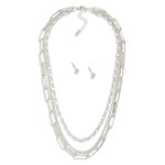 Wholesale layered Multi Chain Link Necklace Metal Ball Studs Included L Extender