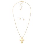 Wholesale snake Chain Link Necklace Hammered Metal Cross Pendant Gold Ball Studs