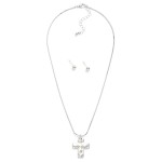 Wholesale snake Chain Link Necklace Hammered Metal Cross Pendant Gold Ball Studs