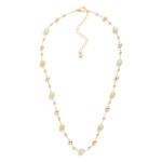 Wholesale chain Link Necklace Metal Stone Bead Stations L Extender L