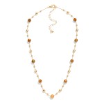 Wholesale chain Link Necklace Metal Stone Bead Stations L Extender L