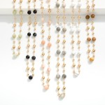 Wholesale chain Link Necklace Metal Stone Bead Stations L Extender L