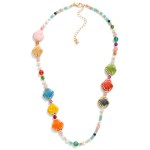 Wholesale porcelain Shell Beaded Necklace Pearls Faceted Beads L Extender L