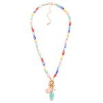 Wholesale marbled Rice Bead Necklace Porcelain Beach Pendants L Extender L