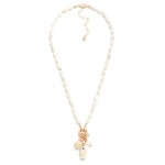 Wholesale marbled Rice Bead Necklace Porcelain Beach Pendants L Extender L