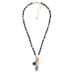 Wholesale marbled Rice Bead Necklace Porcelain Beach Pendants L Extender L