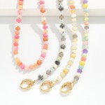 Wholesale faceted Bead Stone Beaded Necklace L Extender L
