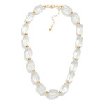 Wholesale class Crystal Beaded Necklace Gold Disc Stations L Extender L