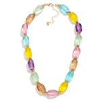 Wholesale class Crystal Beaded Necklace Gold Disc Stations L Extender L