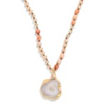 Wholesale stone Faceted Bead Beaded Necklace Crystal Pendant L Extender L