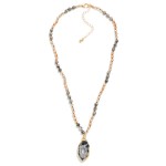Wholesale stone Faceted Bead Beaded Necklace Crystal Pendant L Extender L