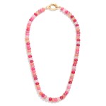Candy Stone Beaded Necklace 

- Approximately 16" L 
