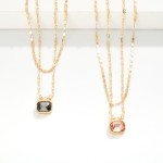 Wholesale layered Chain Link Necklace Rhinestone Pendant L Extender L
