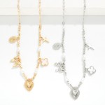 Wholesale chain Link Necklace Metal Beads Pearls Charms L Extender L