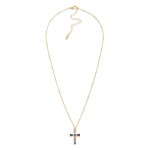 Wholesale chain Link Necklace Metal Disc Stations Rhinestone Pendant Necklace L