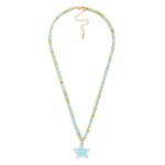 Wholesale heishi Beaded Necklace Metal Accents Star Pendant L Extender L