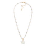 Wholesale heishi Beaded Necklace Metal Accents Star Pendant L Extender L