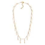 Wholesale chain Link Necklace Metal Cross Faceted Bead Charms L Extender L