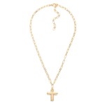 Wholesale chain Link Necklace Metal Cross Pendant L Extender L