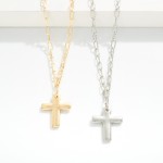 Wholesale chain Link Necklace Metal Cross Pendant L Extender L