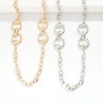 Wholesale chain Link Necklace Horse Bit Details L Extender L