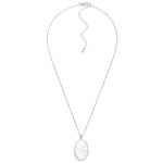 Wholesale chain Link Necklace Pearlescent Oval Pendant L Extender L