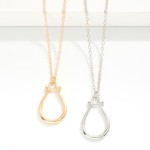 Wholesale long Chain Link Necklace Metal Ring Holder Pendant L Extender L